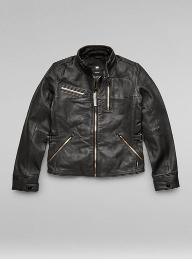 Leather Biker Jacket | ブラック | G-Star RAW® JP